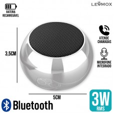 Mini Caixa de Som Bluetooth LES-M3XC Lehmox - Prata